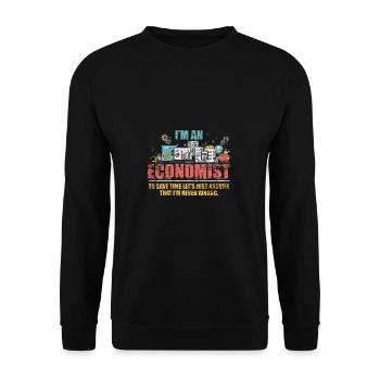 Économie économiste - Sweat-shirt Unisexe - noir - Devant - Alina (178cm) & Michal (187cm)