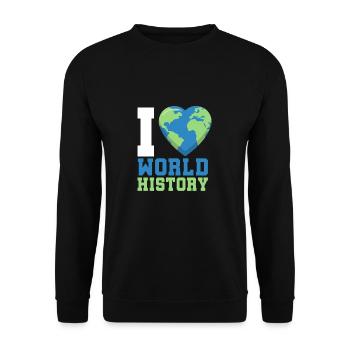 world history - Unisex Sweatshirt - black - Front - Alina (178cm) & Michal (187cm)