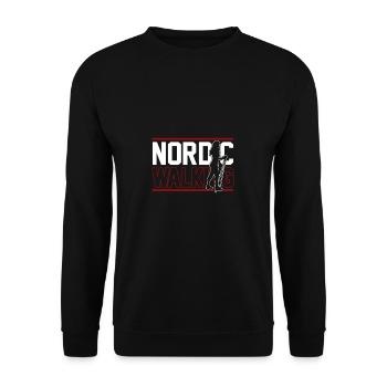 Nordic Walking Fitness - Unisex Sweatshirt - black - Front - Alina (178cm) & Michal (187cm)