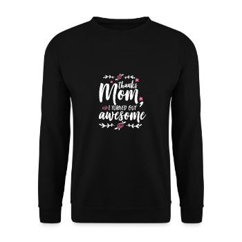 Mother self-confidence - Unisex Sweatshirt - black - Front - Alina (178cm) & Michal (187cm)