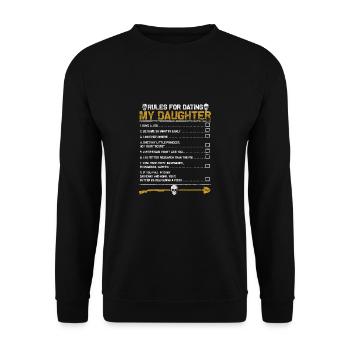 Father daughter boys - Unisex Sweatshirt - black - Front - Alina (178cm) & Michal (187cm)