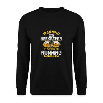 Imker Biene Geschenk vintage - Unisex Pullover - Schwarz - Vorne - Alina (178cm) & Michal (187cm)