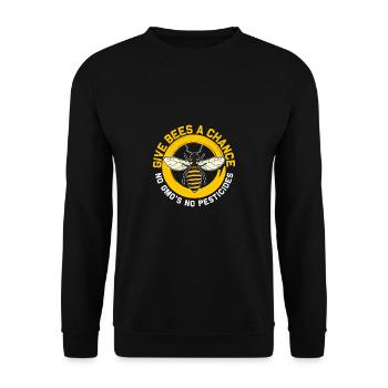 Bees pesticides - Unisex Sweatshirt - black - Front - Alina (178cm) & Michal (187cm)