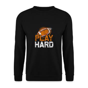American football sport - Unisex Sweatshirt - black - Front - Alina (178cm) & Michal (187cm)