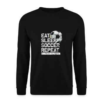 Soccer football player - Unisex Sweatshirt - black - Front - Alina (178cm) & Michal (187cm)