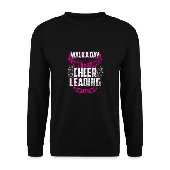 Cheerleading Sport Geschenk - Unisex Pullover - Schwarz - Vorne - Alina (178cm) & Michal (187cm)