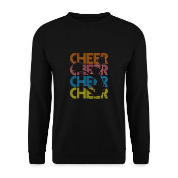 Cheerleading Pompoms - Unisex Pullover - Schwarz - Vorne - Alina (178cm) & Michal (187cm)