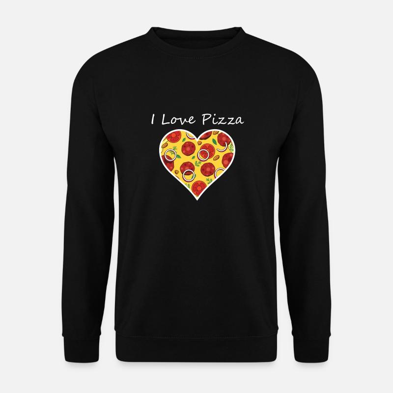 I Love Pizza Hearth - Unisex Pullover - Schwarz