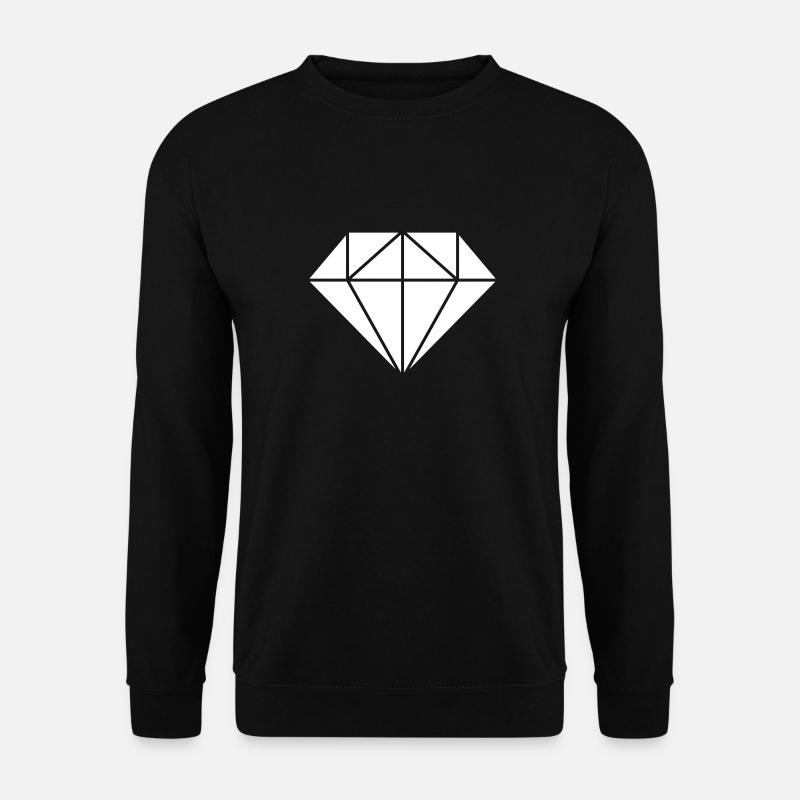 Diamond in weiss - Unisex Pullover - Schwarz