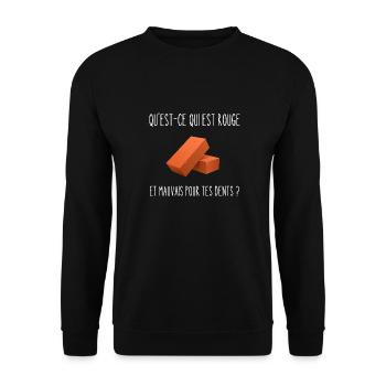 mauvais pout tes dents - Sweat-shirt Unisexe - noir - Devant - Alina (178cm) & Michal (187cm)