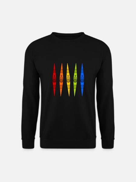 bunte Kajaks - Unisex Pullover - Schwarz