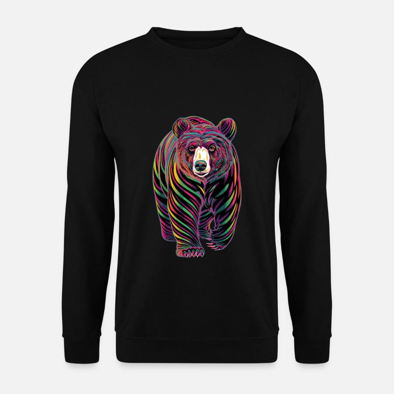 Bear Abstract Art - Unisex Sweatshirt - black