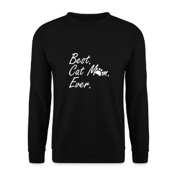 Best Cat Mom Ever - Unisex Sweatshirt - black - Front - Alina (178cm) & Michal (187cm)