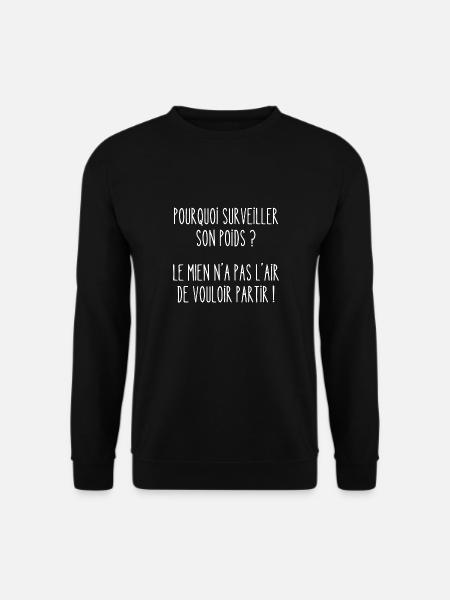 pourquoi surveiller son poids - Sweat-shirt Unisexe - noir