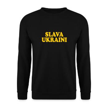 Slava ukraini - Unisex Sweatshirt - black - Front - Alina (178cm) & Michal (187cm)