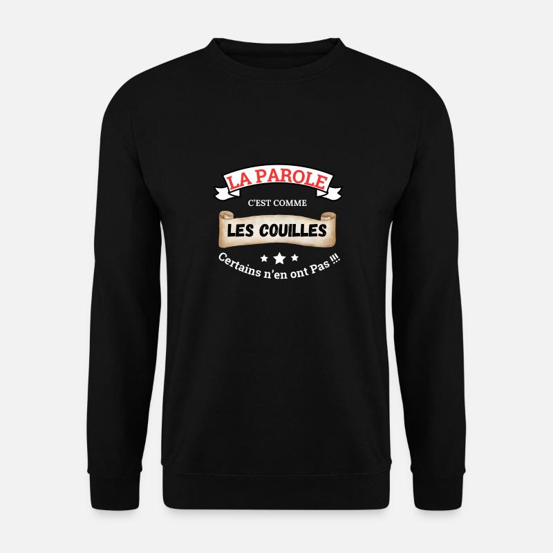 Sprache ist wie Bälle - Unisex Pullover - Schwarz