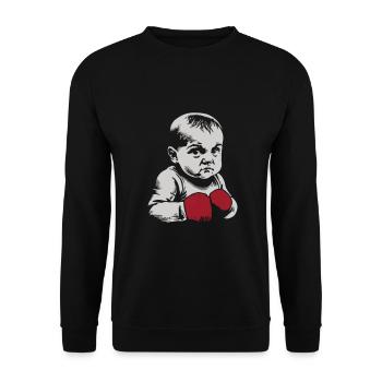 Der Babyboxer - Unisex Pullover - Schwarz - Vorne - Alina (178cm) & Michal (187cm)