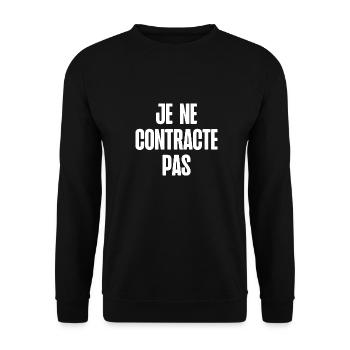 je ne contracte pas - Sweat-shirt Unisexe - noir - Devant - Alina (178cm) & Michal (187cm)