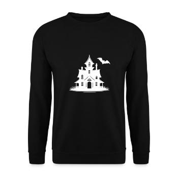 Maison hantée effrayante pour enfants Style d’Halloween - Sweat-shirt Unisexe - noir - Devant - Alina (178cm) & Michal (187cm)