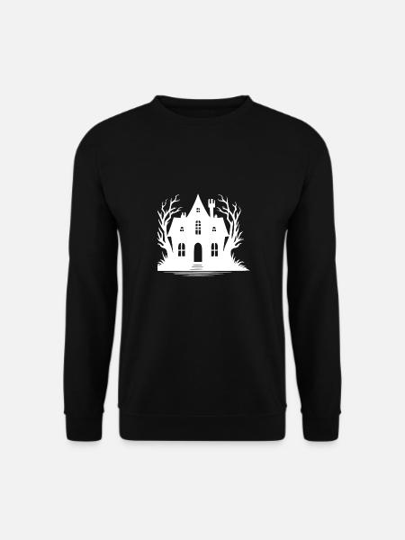 Étrange maison hantée d’Halloween - Sweat-shirt Unisexe - noir