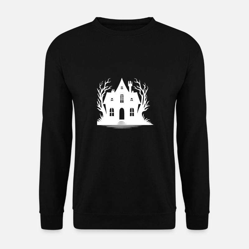Étrange maison hantée d’Halloween - Sweat-shirt Unisexe - noir