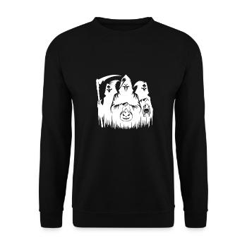 Scary Ghosts Halloween Party - Unisex Sweatshirt - black - Front - Alina (178cm) & Michal (187cm)