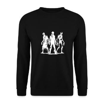 Halloween Zombie Creepy Bones Groupe - Sweat-shirt Unisexe - noir - Devant - Alina (178cm) & Michal (187cm)