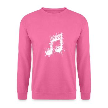Flüssige fliesende Musik Noten - Unisex Pullover - Pink - Vorne