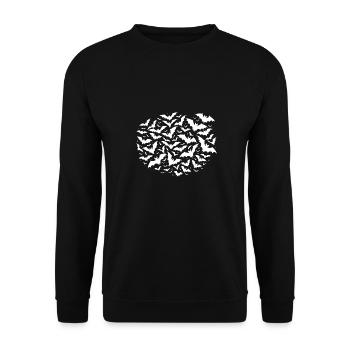 Huge flying swarm of bats - Unisex Sweatshirt - black - Front - Alina (178cm) & Michal (187cm)