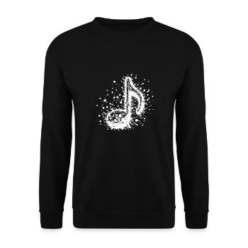 Music Sheet Music Tattoo Splash - Unisex Sweatshirt - black - Front - Alina (178cm) & Michal (187cm)