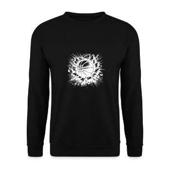 Basketball hits the wall - Unisex Sweatshirt - black - Front - Alina (178cm) & Michal (187cm)