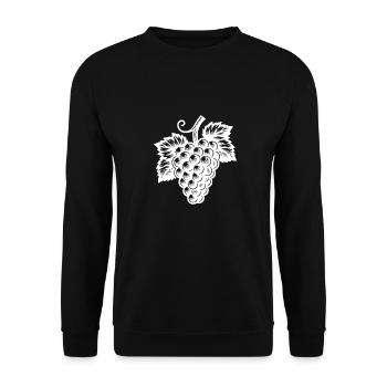 Decorative bunch of grapes in retro style - Unisex Sweatshirt - black - Front - Alina (178cm) & Michal (187cm)