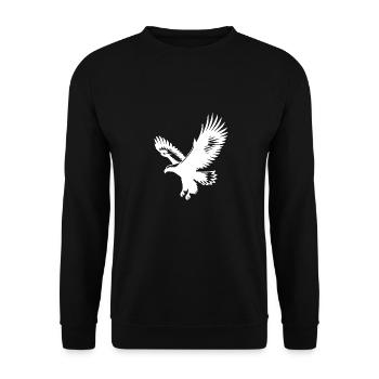 Beau style de tatouage d’aigle volant - Sweat-shirt Unisexe - noir - Devant - Alina (178cm) & Michal (187cm)
