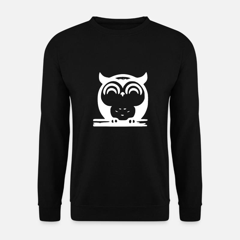 Hibou endormi mignon - Sweat-shirt Unisexe - noir