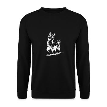 Sweet Llama Kids Style - Unisex Sweatshirt - black - Front - Alina (178cm) & Michal (187cm)