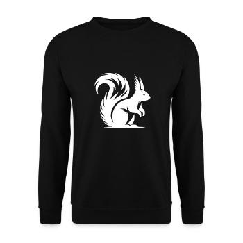 Little Cute Squirrel Kids Drawing - Unisex Sweatshirt - black - Front - Alina (178cm) & Michal (187cm)