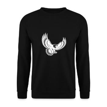 Majestic bird of prey with spread claws - Unisex Sweatshirt - black - Front - Alina (178cm) & Michal (187cm)