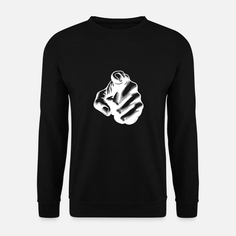 Hand position iconic index finger - Unisex Sweatshirt - black