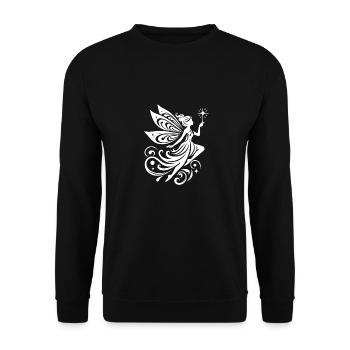 Fairytale fairy with magical silhouette - Unisex Sweatshirt - black - Front - Alina (178cm) & Michal (187cm)