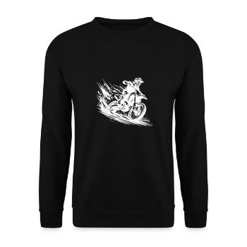 Mud Offroad Enduro Adventure Drawing - Unisex Sweatshirt - black - Front - Alina (178cm) & Michal (187cm)