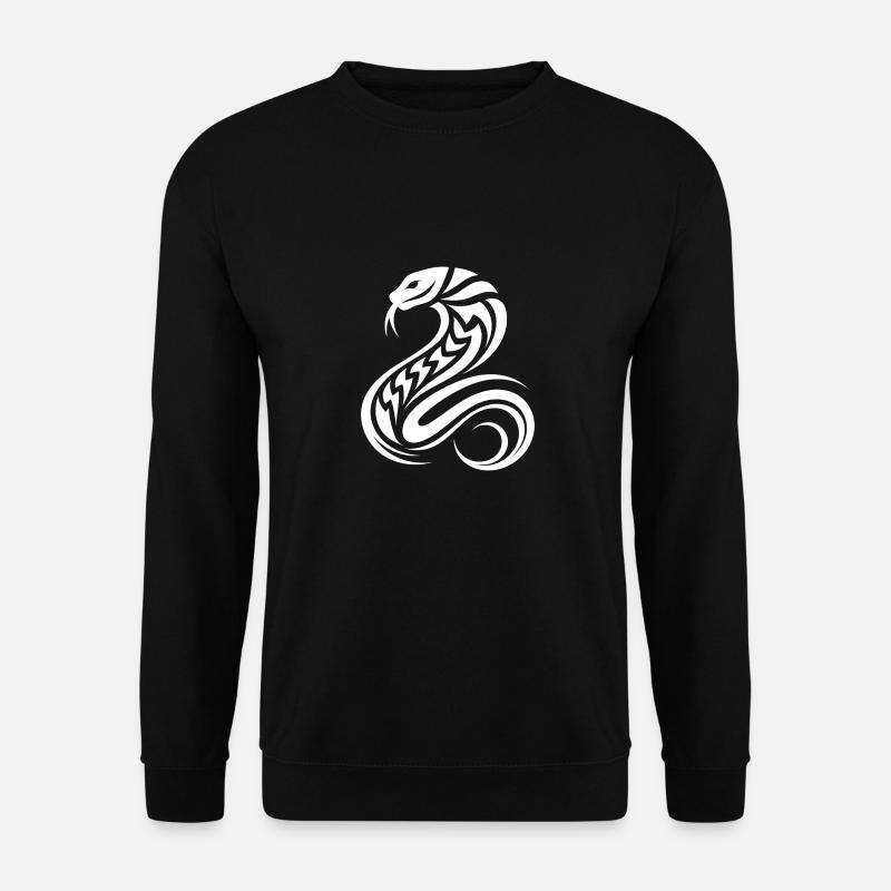 Tribal Tattoo Style Snake - Unisex Sweatshirt - black