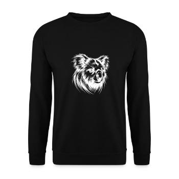 Australischer Koala Porträt Bleistiftskizze - Unisex Pullover - Schwarz - Vorne - Alina (178cm) & Michal (187cm)