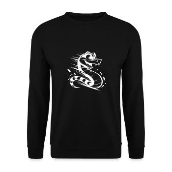 Kinder Schlange sportliche Schlangen Skizze - Unisex Pullover - Schwarz - Vorne - Alina (178cm) & Michal (187cm)