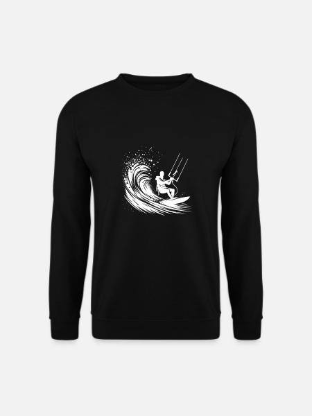 Sturm Wellen Reiter - Kite Surfing Splash Sport - Unisex Pullover - Schwarz