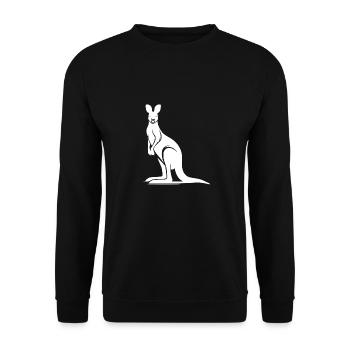 Silhouette de marssupiaux du kangourou sauvage - Sweat-shirt Unisexe - noir - Devant - Alina (178cm) & Michal (187cm)