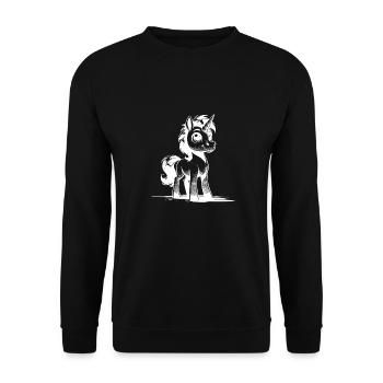 Cute children's pony unicorn dreams of adventures - Unisex Sweatshirt - black - Front - Alina (178cm) & Michal (187cm)