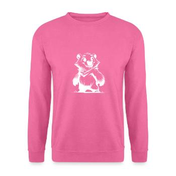Petit ours avec un grand charisme à câliner - Sweat-shirt Unisexe - rose - Devant