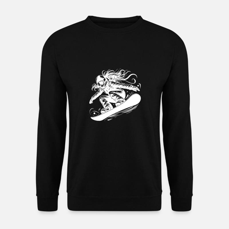Poudreuse et snowboard - Sweat-shirt Unisexe - noir