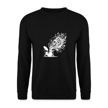 Drum Sheet Music Explosion sonore pour les mordus de musique - Sweat-shirt Unisexe - noir - Devant - Alina (178cm) & Michal (187cm)