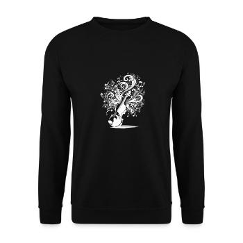 Violons Musique Fort, Créatif, Inarrêtable - Sweat-shirt Unisexe - noir - Devant - Alina (178cm) & Michal (187cm)